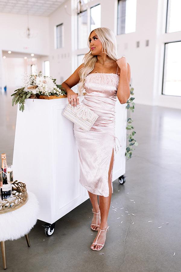 Impressions Counting Down To Champagne Ruched Midi