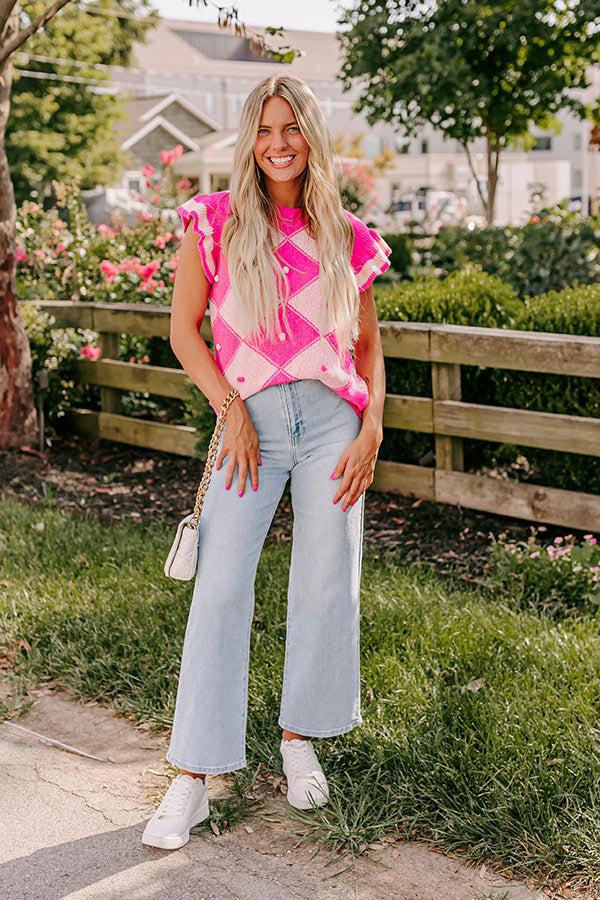 Impressions Country Club Ready Knit Sweater Top