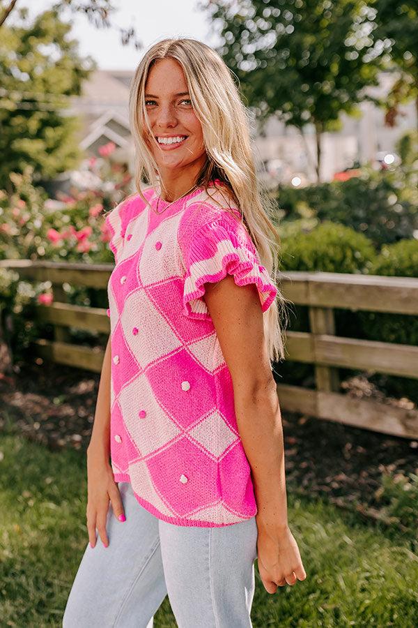 Impressions Country Club Ready Knit Sweater Top