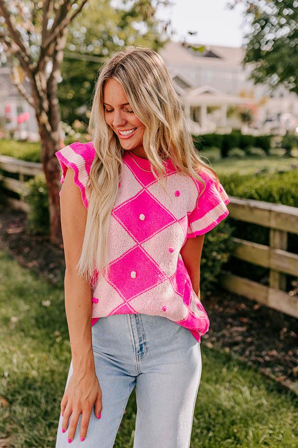 Impressions Country Club Ready Knit Sweater Top