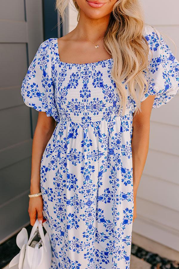 Impressions Courtyard Charm Floral Maxi Dress