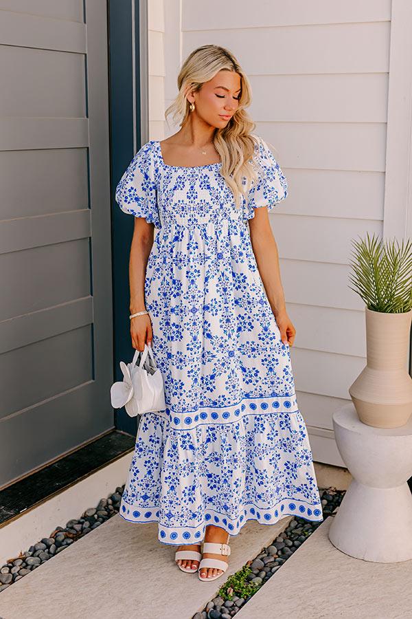 Impressions Courtyard Charm Floral Maxi Dress