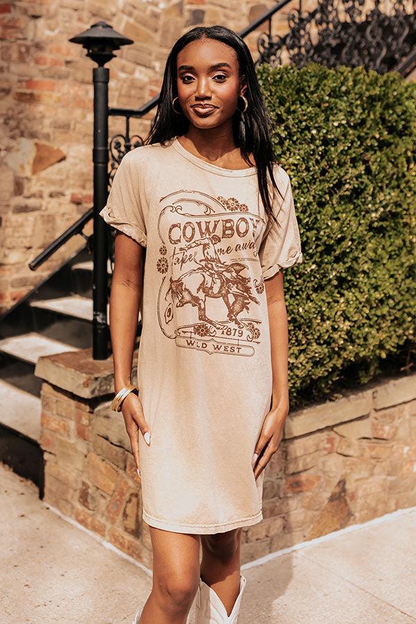 Impressions Cowboy Mineral Wash T-Shirt Dress