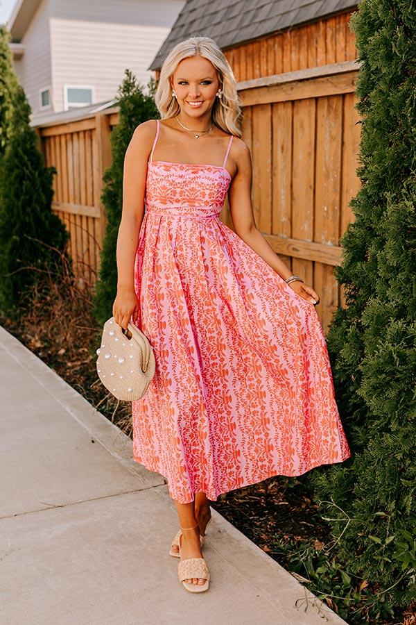 Impressions Cozumel Cutie Floral Midi Dress