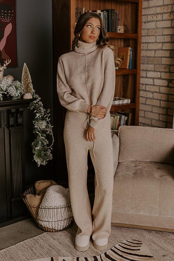 Impressions Cozy A La Mode High Waist Knit Pants