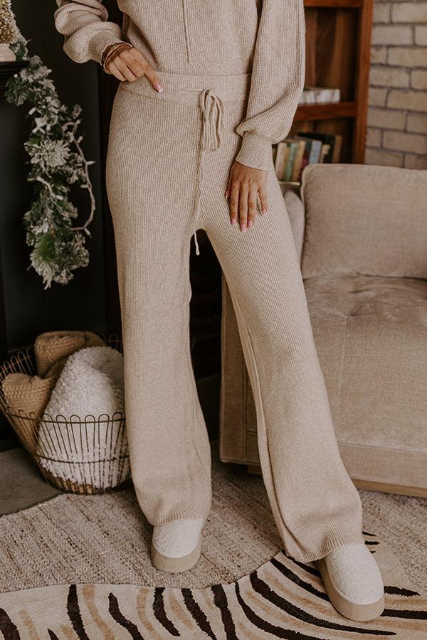 Impressions Cozy A La Mode High Waist Knit Pants