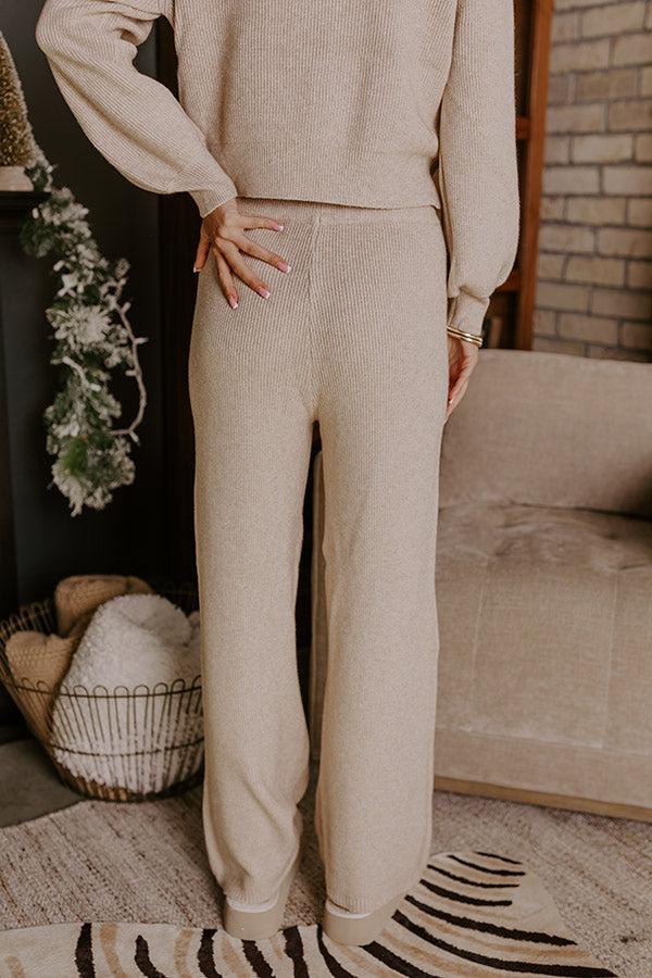 Impressions Cozy A La Mode High Waist Knit Pants