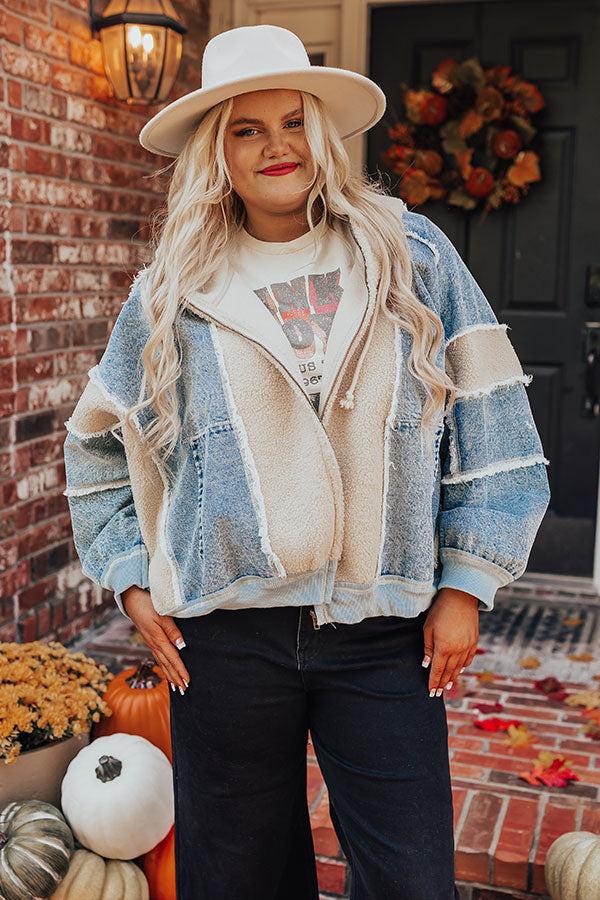 Impressions Cozy And Kind Denim Jacket Curves
