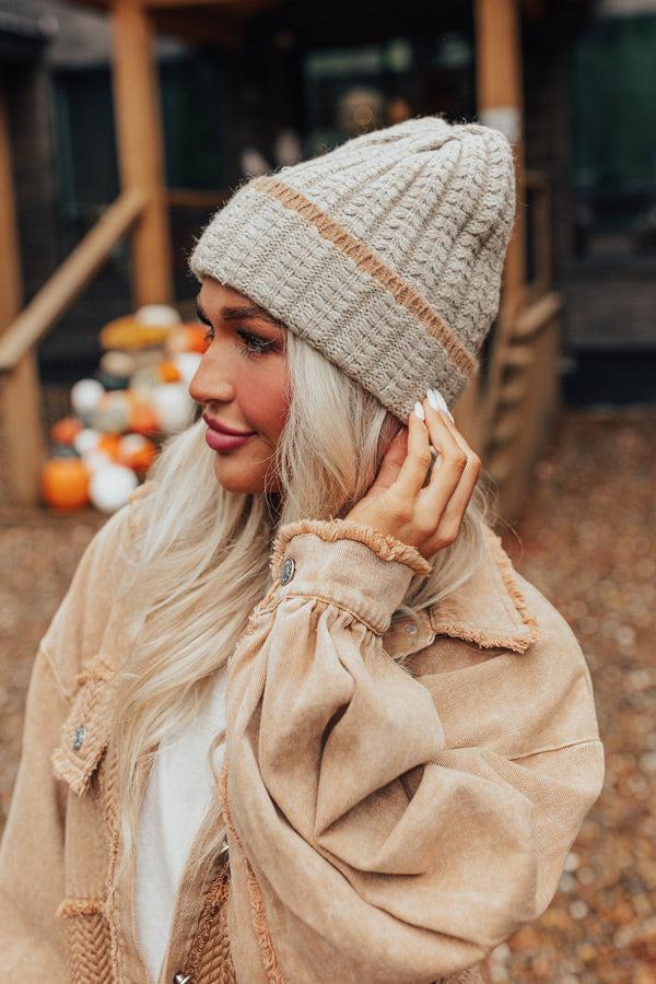 Impressions Cozy Darling Knit Beanie In Beige