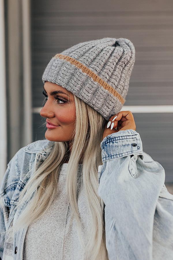 Impressions Cozy Darling Knit Beanie In Grey