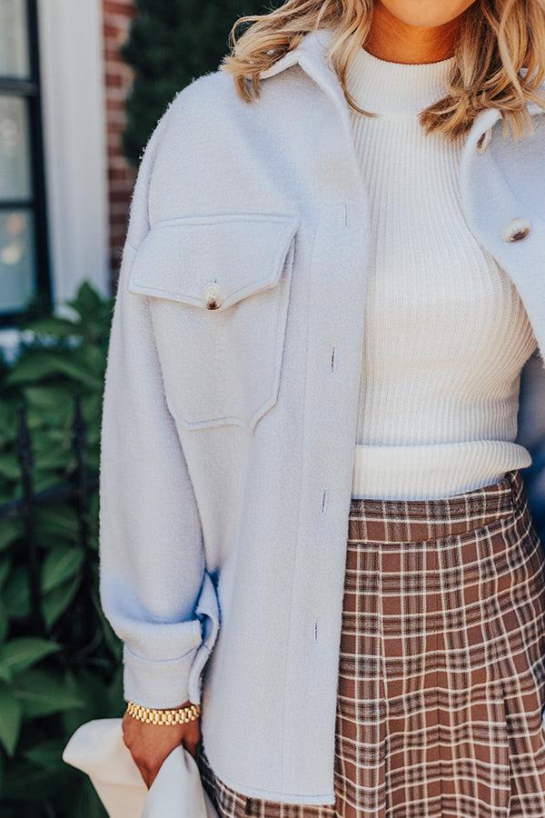 Impressions Cozy Daydream Jacket In Sky Blue