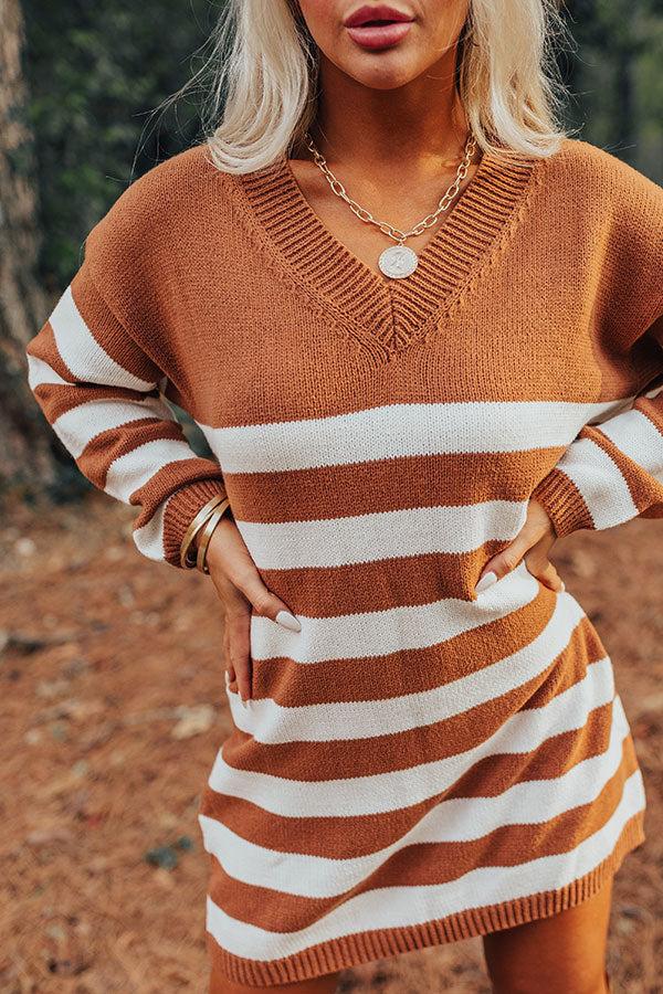 Impressions Cozy Daydream Stripe Sweater Dress