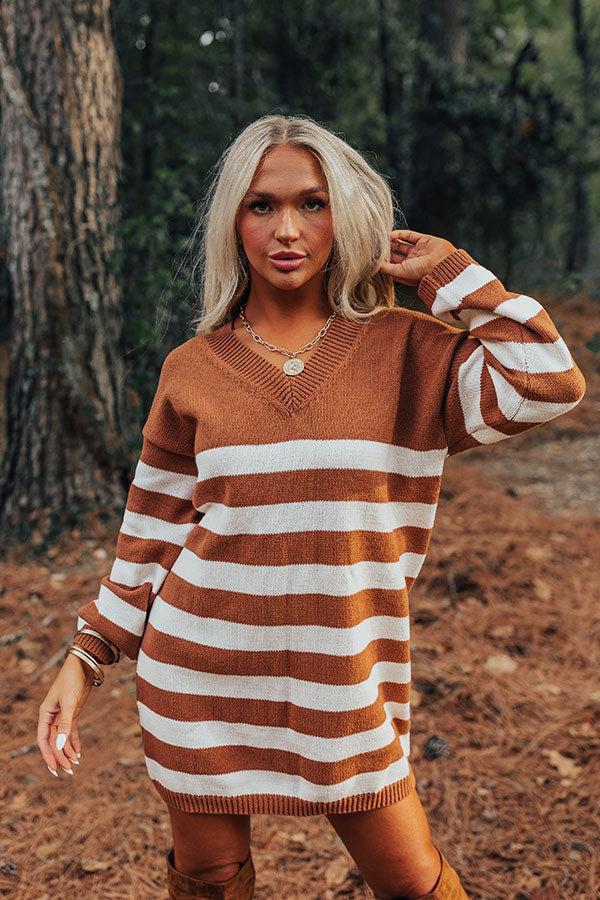 Impressions Cozy Daydream Stripe Sweater Dress
