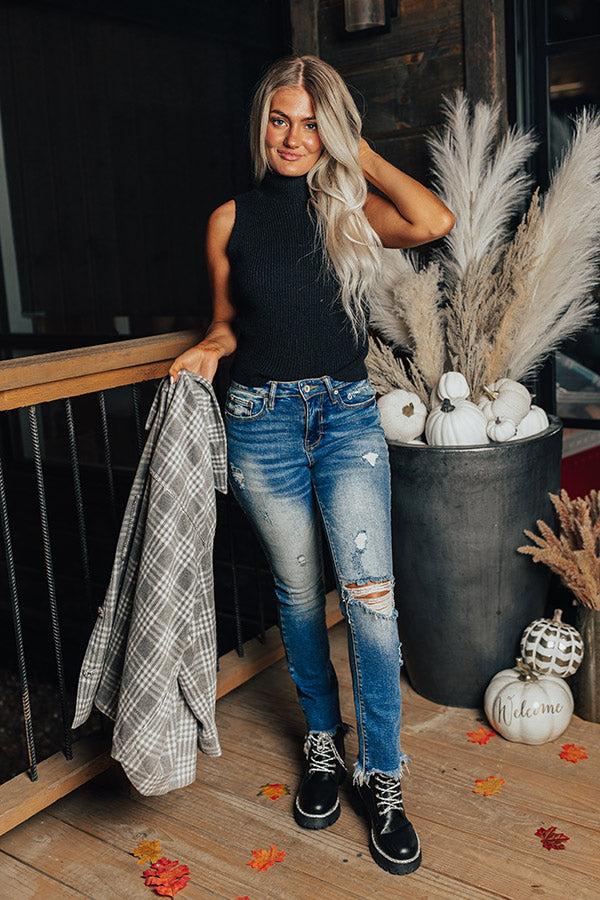 Impressions Cozy In Montauk Knit Top In Black