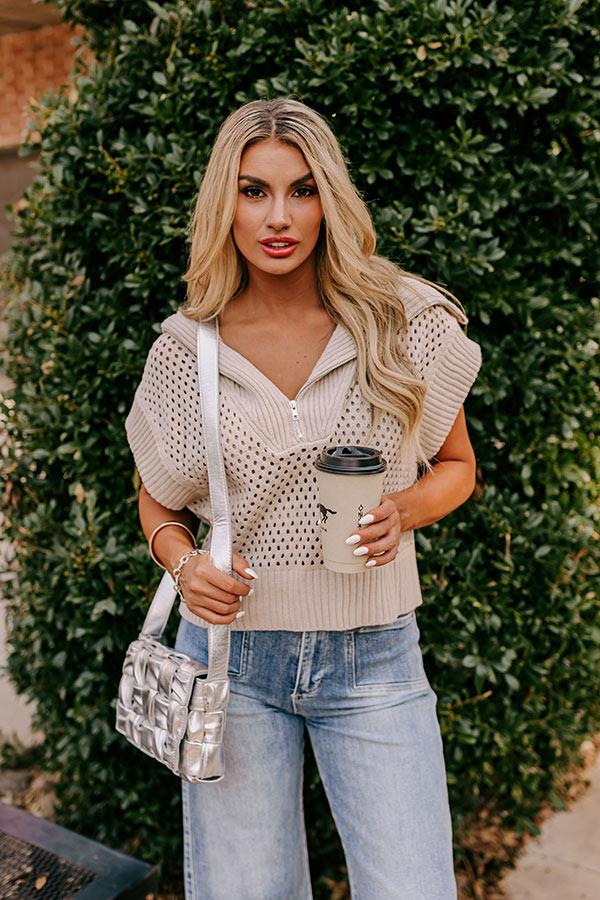 Impressions Cozy Lifestyle Knit Top in Oatmeal