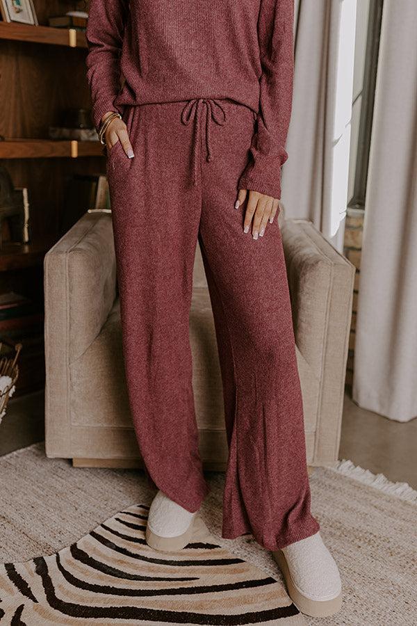 Impressions Cozy Vibes High Waist Ribbed Pants