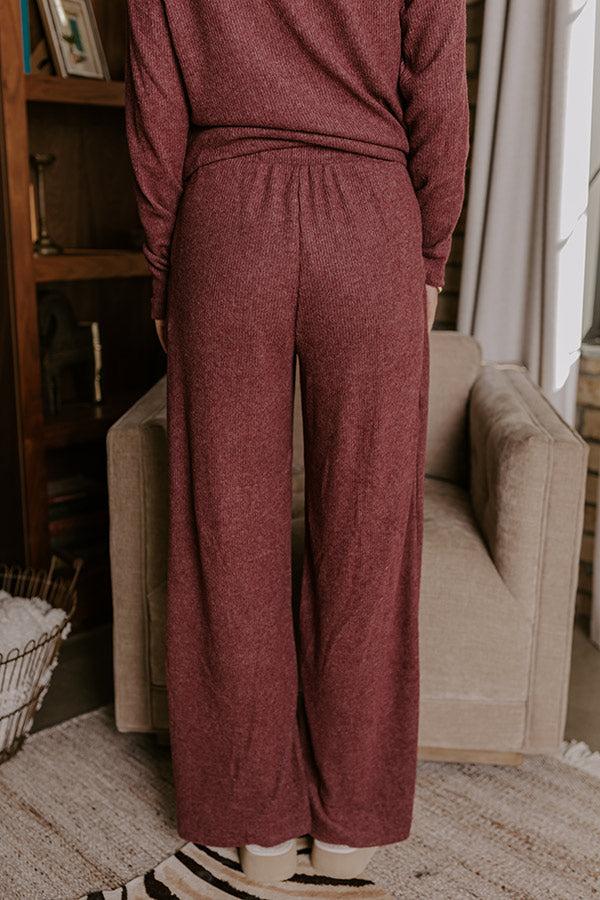 Impressions Cozy Vibes High Waist Ribbed Pants