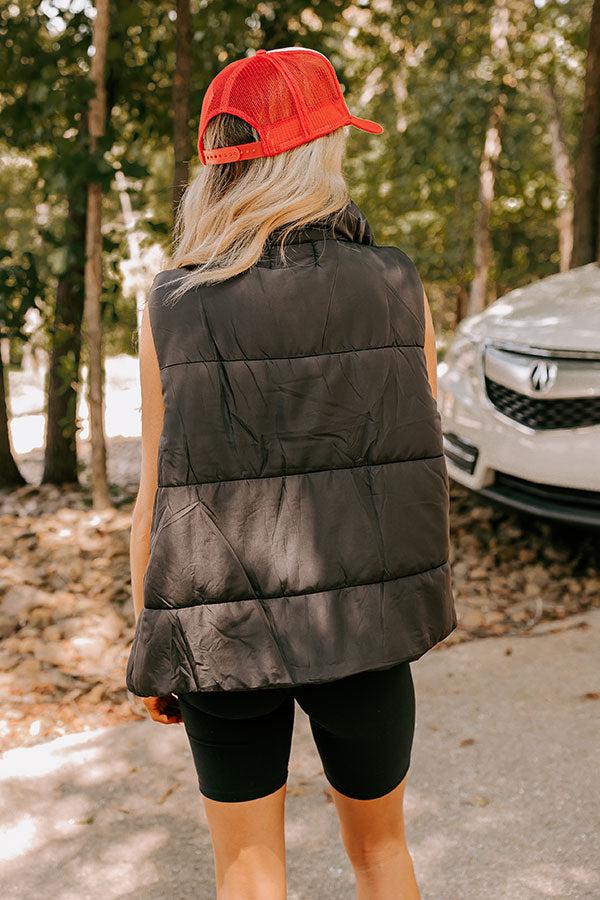 Impressions Creekside Cabin Puffer Vest In Black