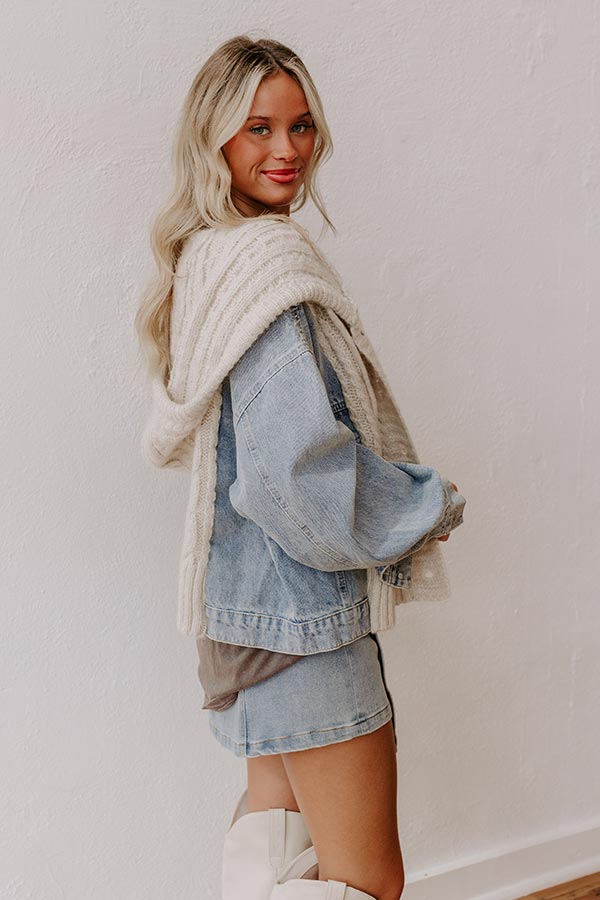 Impressions Crisp And Cozy Cable Knit Sweater