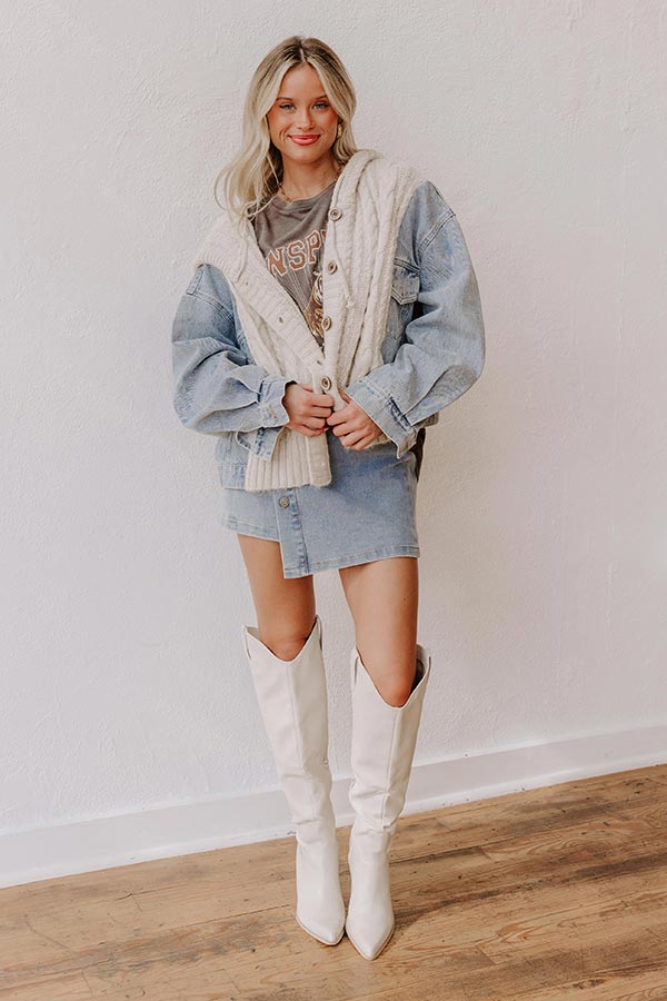 Impressions Crisp And Cozy Cable Knit Sweater