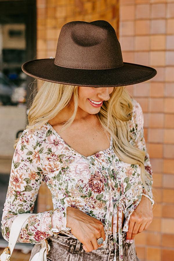 Impressions Crisp Breeze Felt Fedora In Chestnut