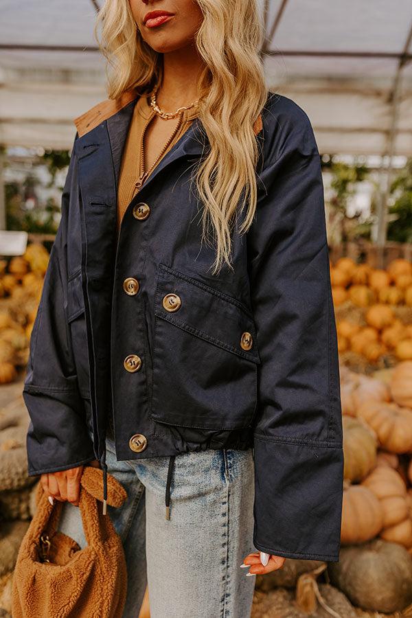 Impressions Crisp Mornings Cargo Jacket In Navy