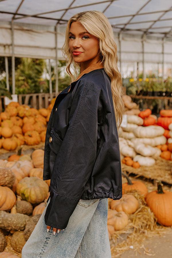 Impressions Crisp Mornings Cargo Jacket In Navy