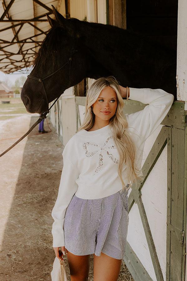 Impressions Cue The Charm Knit Sweater Top