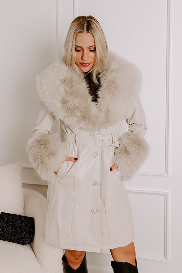 Impressions Cue The Chic Faux Leather Coat