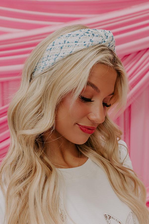 Impressions Cue The Chic Tweed Headband In Beige