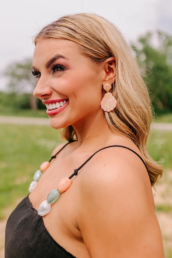 Impressions Cue The Coast Earrings In Peach