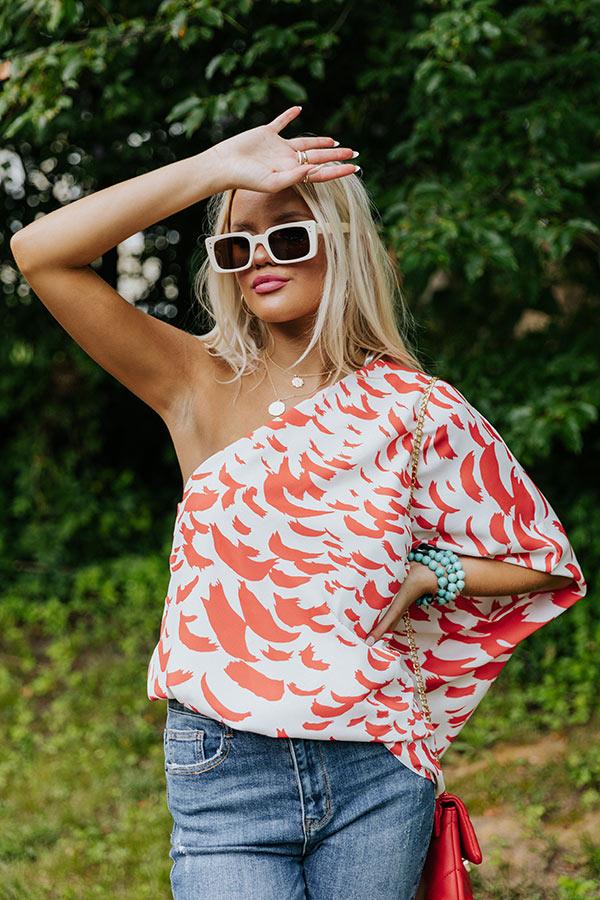 Impressions Curacao Cutie Shift Top In Scarlet