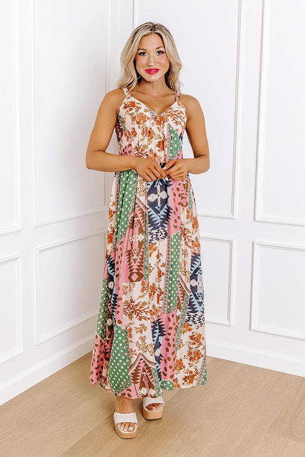 Impressions Cute As Can Be Color Block Maxi Dress
