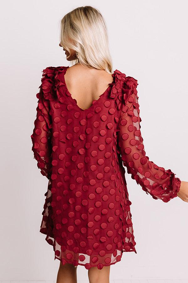 Impressions Cute Collab Shift Dress In Wine