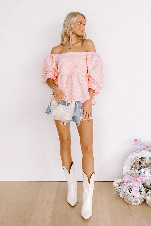 Impressions Cute On Repeat Babydoll Top In Pink