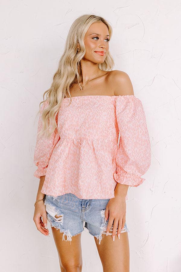 Impressions Cute On Repeat Babydoll Top In Pink