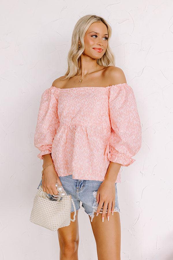 Impressions Cute On Repeat Babydoll Top In Pink