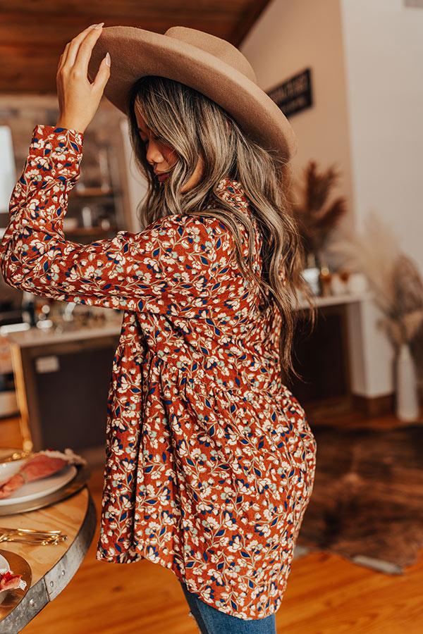 Impressions Dare To Dream Floral Button Up