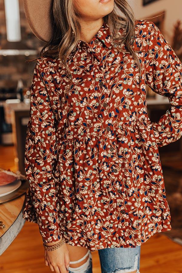 Impressions Dare To Dream Floral Button Up