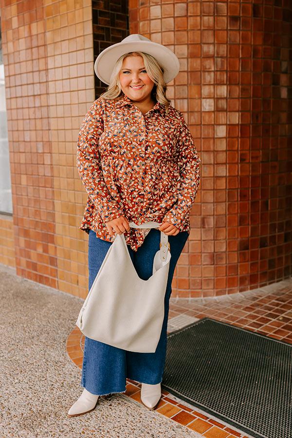 Impressions Dare To Dream Floral Button Up Curves