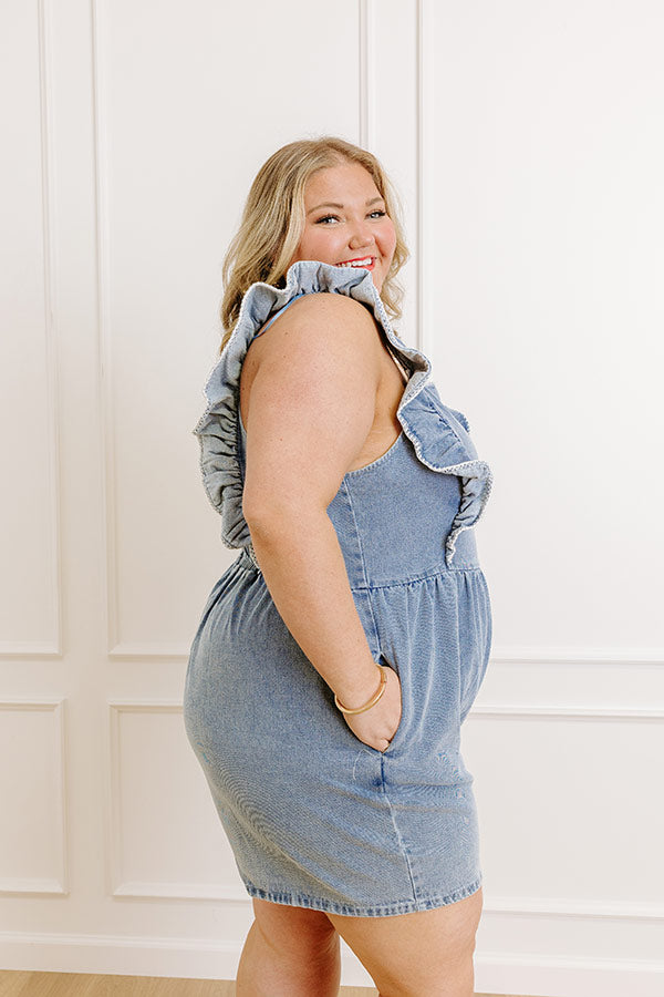 Impressions Darling Gaze Denim Romper Curves
