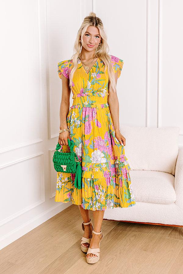 Impressions Date Night In Madrid Floral Midi