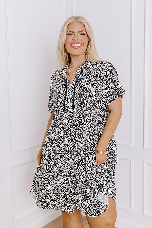 Impressions Daylight Mix Shift Dress Curves