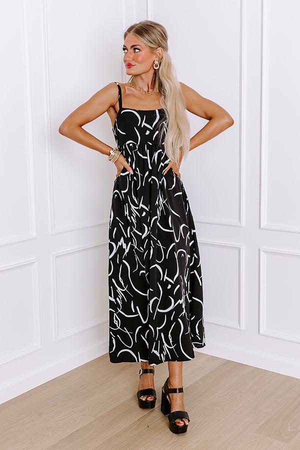 Impressions Deco Darling Linen-Blend Midi