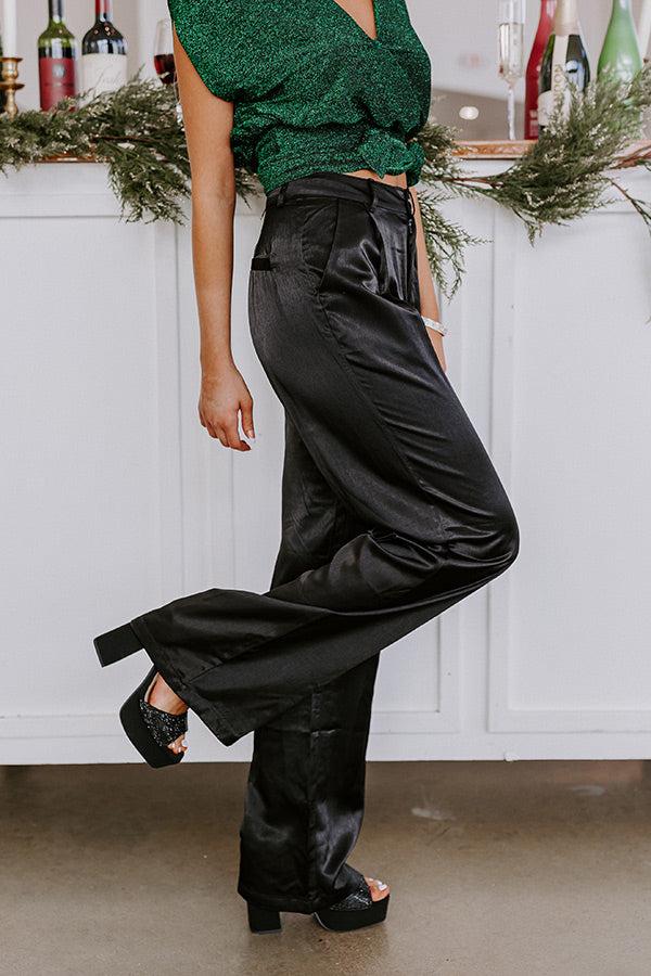 Impressions Destiny High Waist Satin Pants