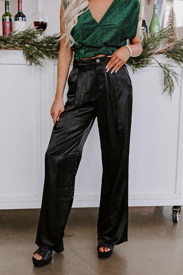 Impressions Destiny High Waist Satin Pants