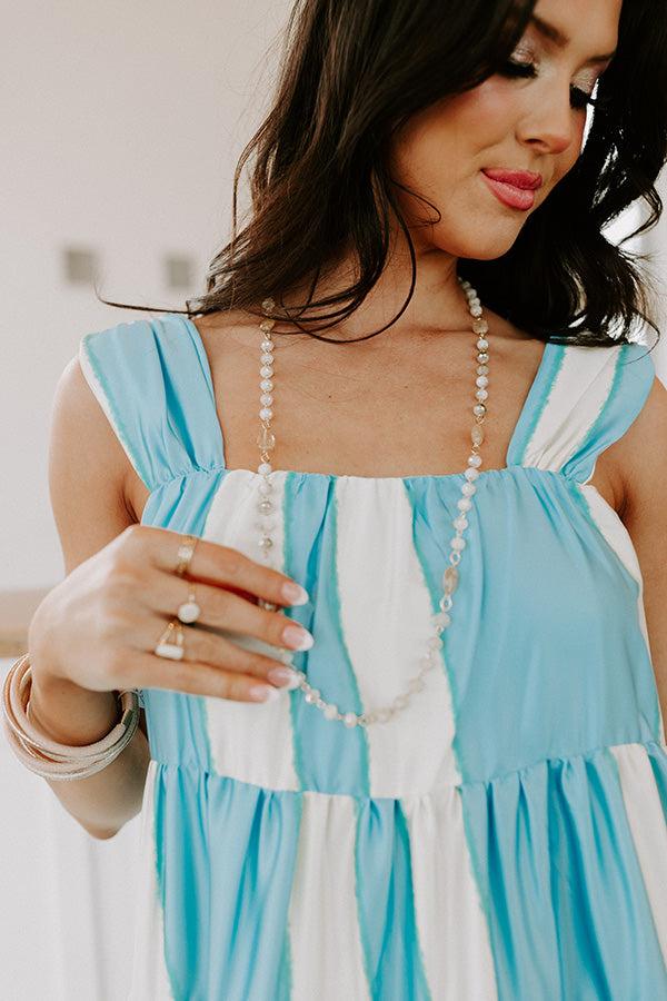 Impressions Dip And Twirl Shift Dress In Sky Blue