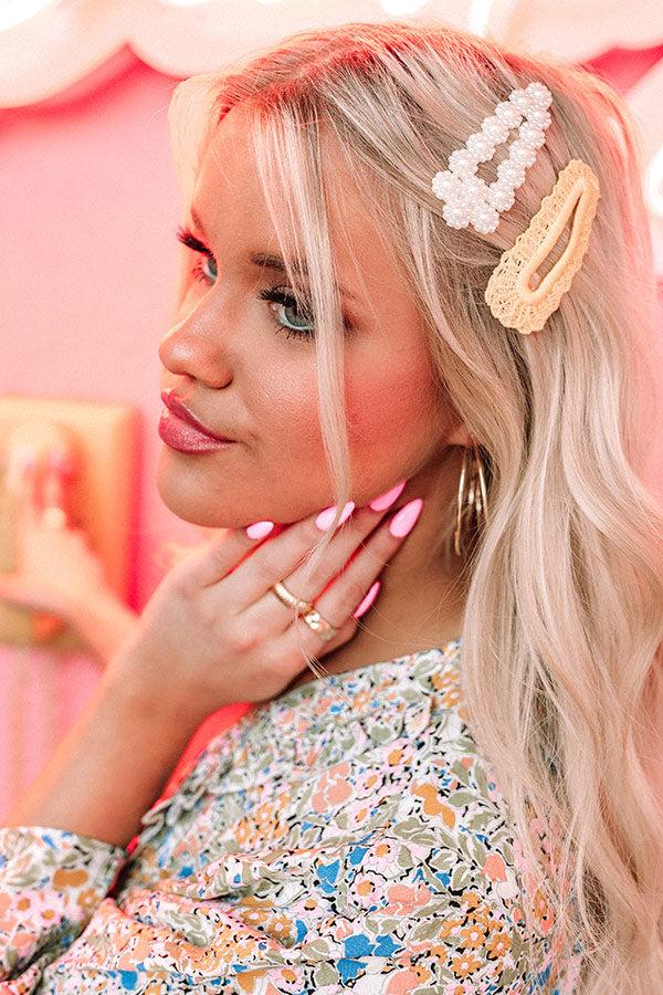 Impressions Divine Bliss Hair Clip Set In Yellow