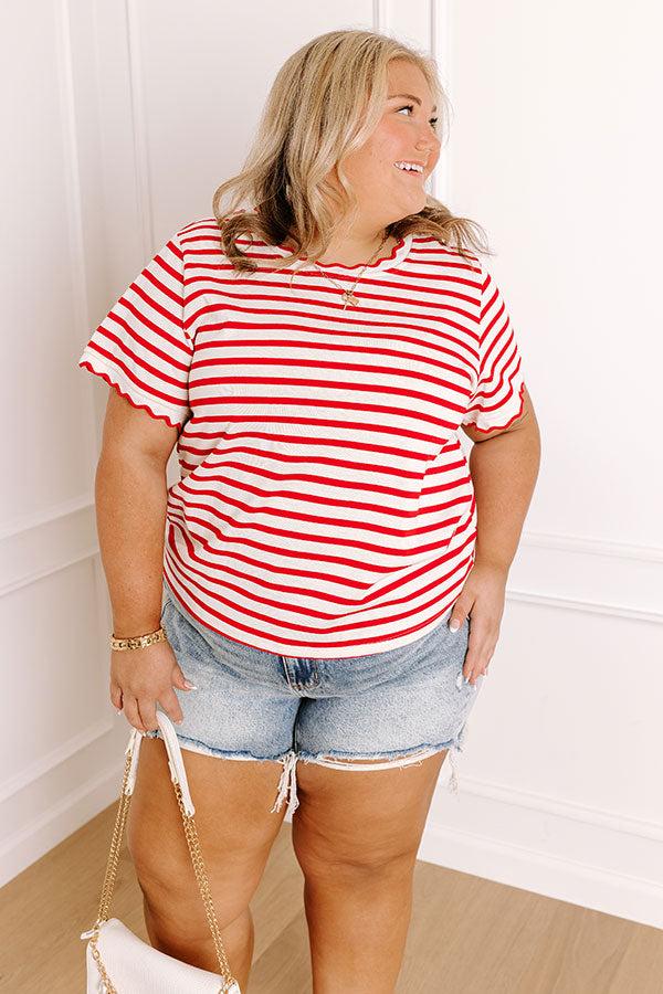 Impressions Dockside Charm Stripe Top Curves