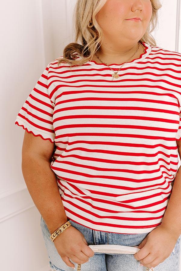 Impressions Dockside Charm Stripe Top Curves